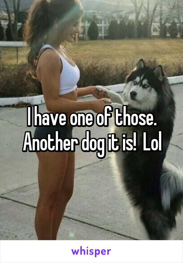 I have one of those. Another dog it is!  Lol