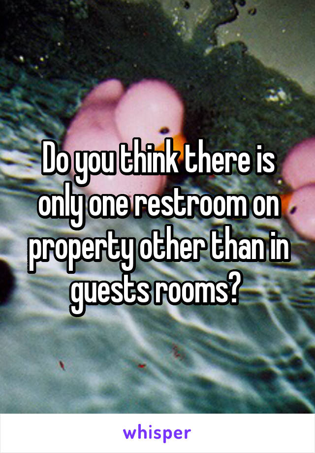 Do you think there is only one restroom on property other than in guests rooms? 