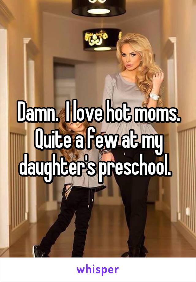 Damn.  I love hot moms. Quite a few at my daughter's preschool.  