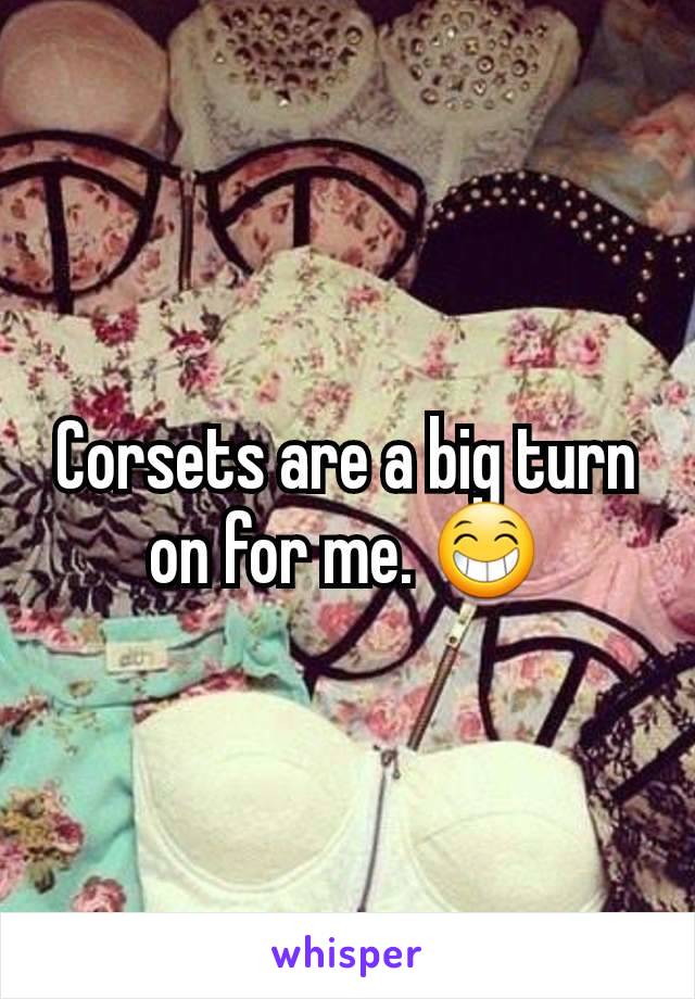 Corsets are a big turn on for me. 😁