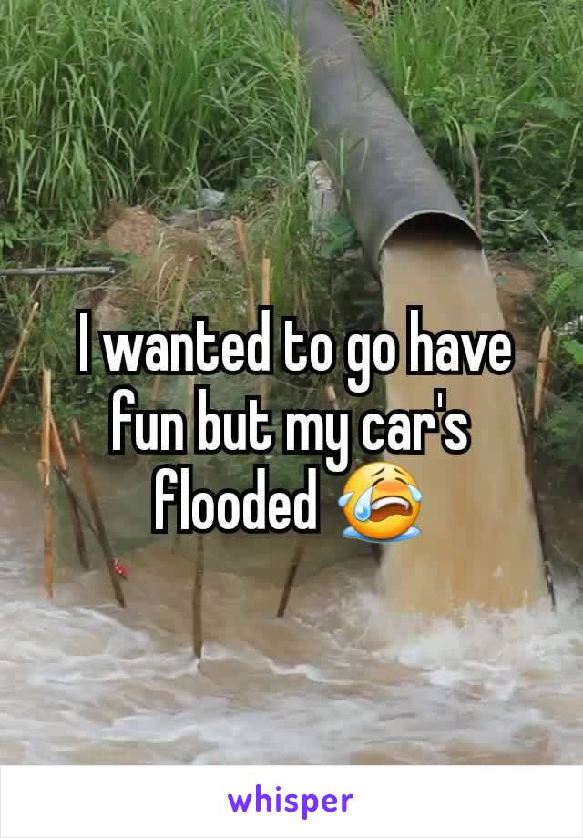  I wanted to go have fun but my car's  flooded 😭