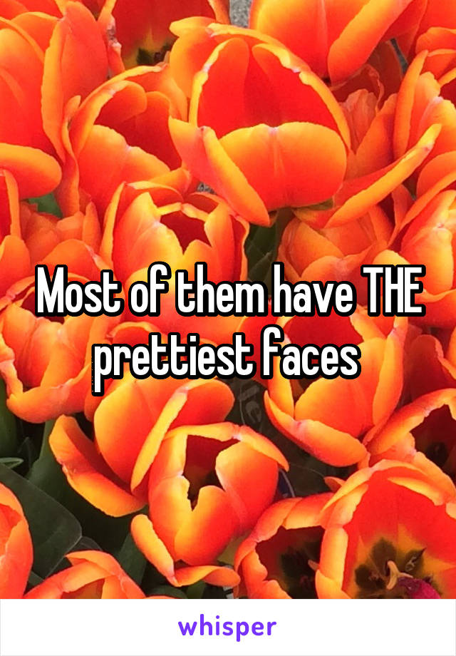 Most of them have THE prettiest faces 