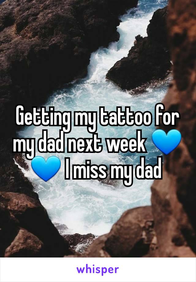 Getting my tattoo for my dad next week 💙💙 I miss my dad 