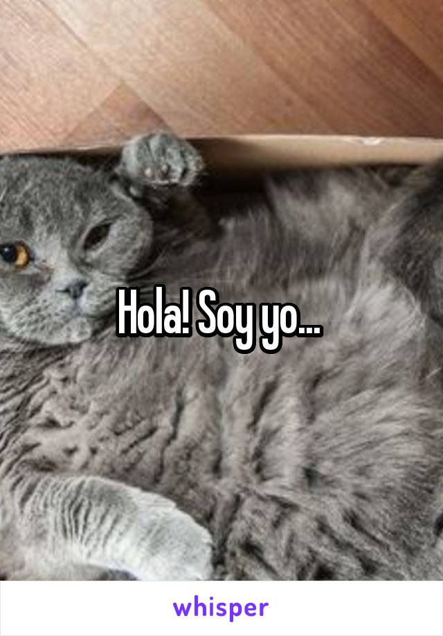 Hola! Soy yo... 