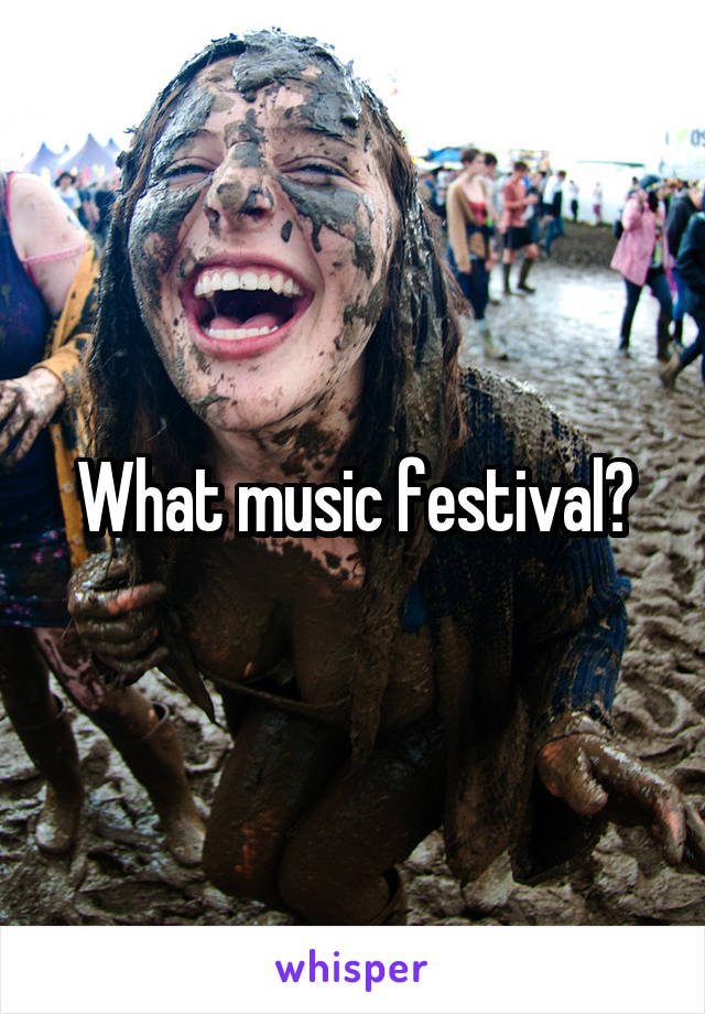 What music festival?