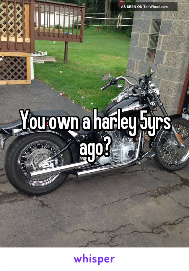 You own a harley 5yrs ago?