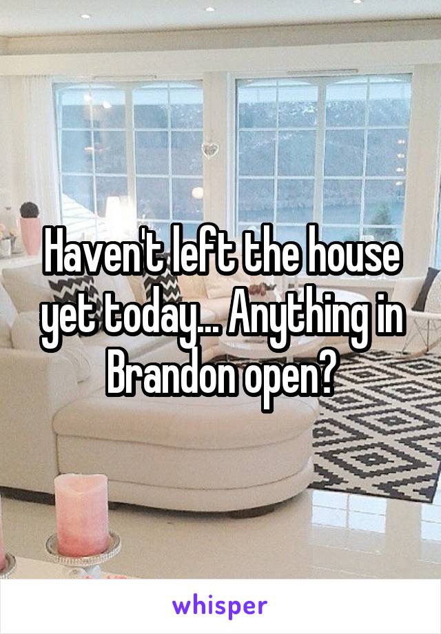 Haven't left the house yet today... Anything in Brandon open?