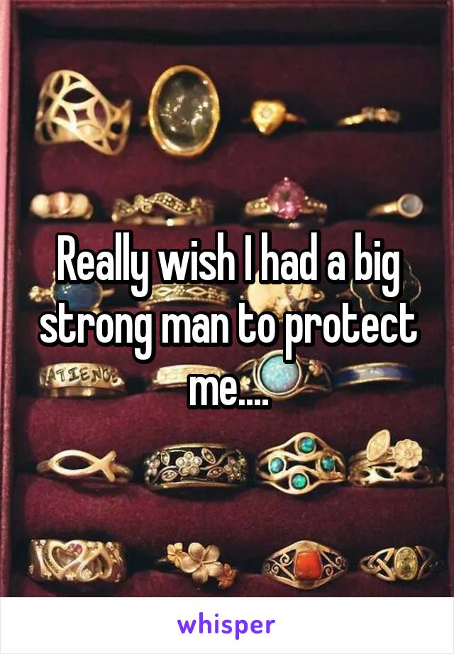 Really wish I had a big strong man to protect me....