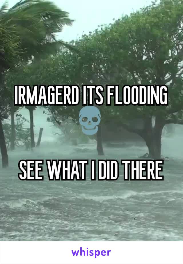 IRMAGERD ITS FLOODING💀 

SEE WHAT I DID THERE