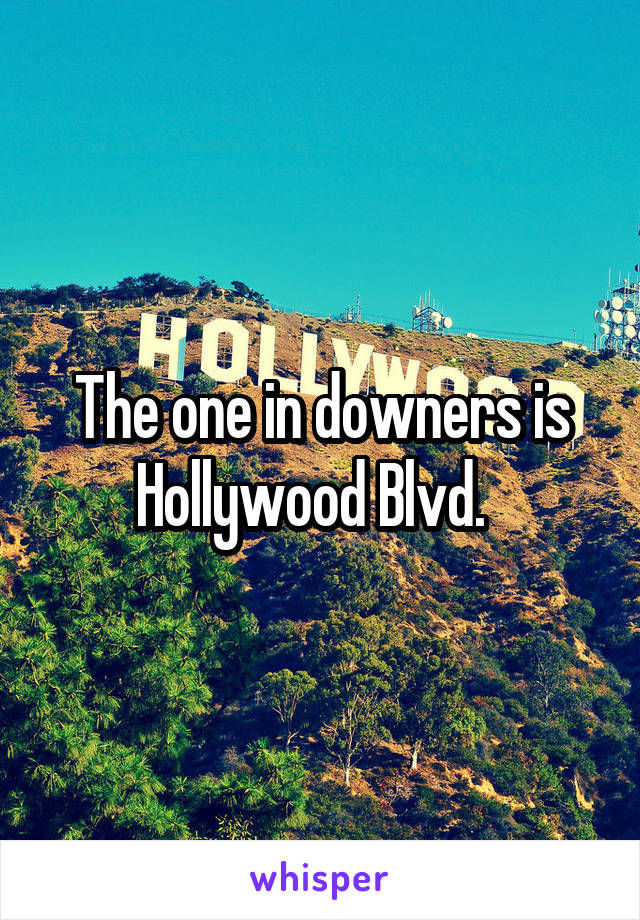 The one in downers is Hollywood Blvd.  