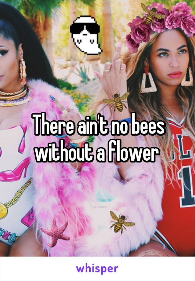 There ain't no bees without a flower 