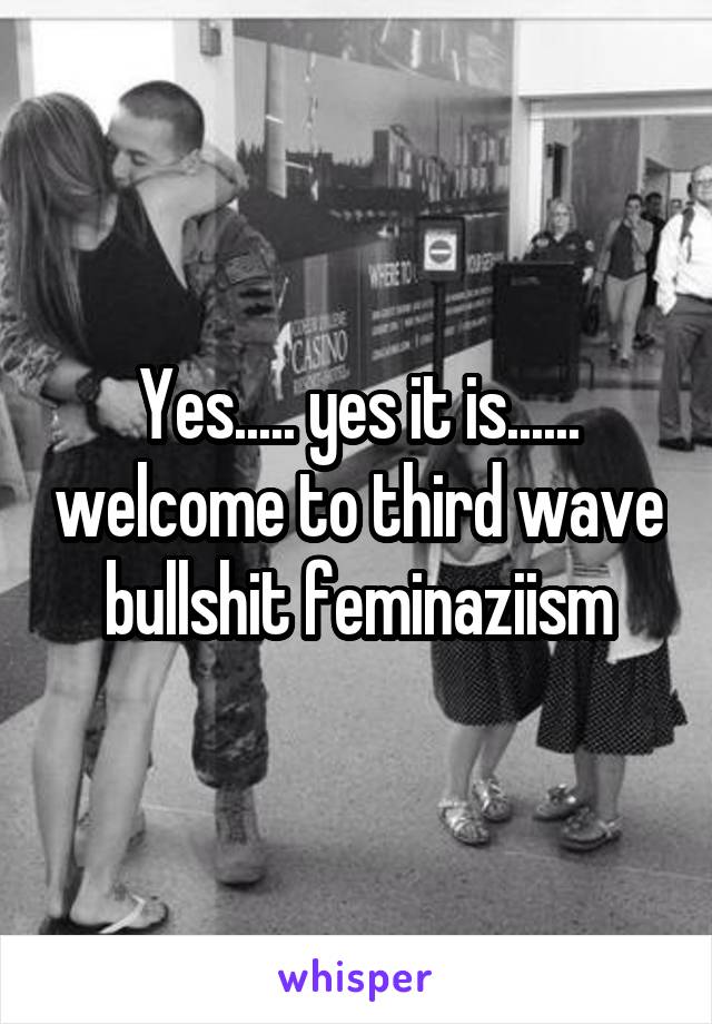 Yes..... yes it is...... welcome to third wave bullshit feminaziism