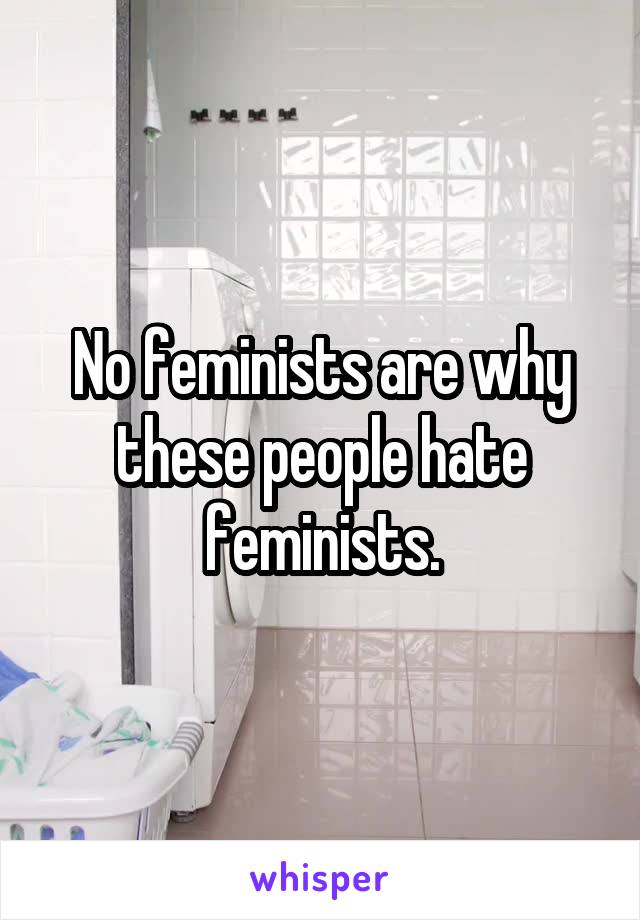 No feminists are why these people hate feminists.