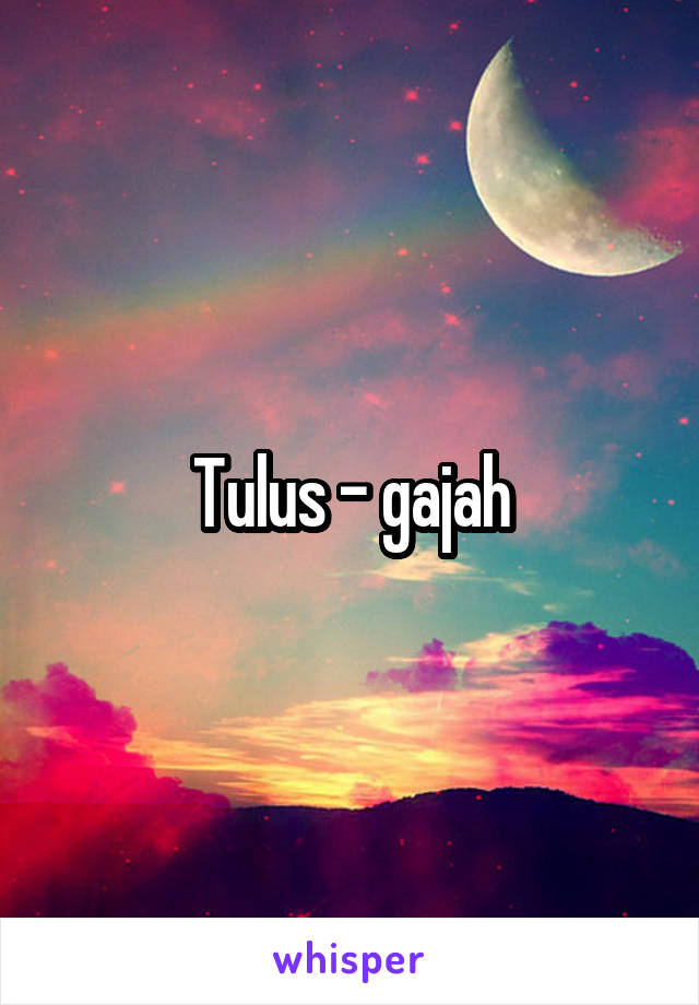 Tulus - gajah