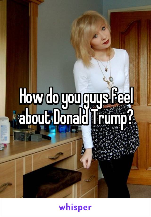 How do you guys feel about Donald Trump?