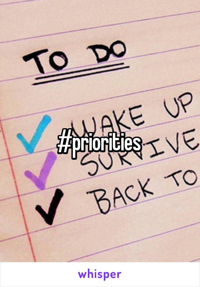 #priorities 