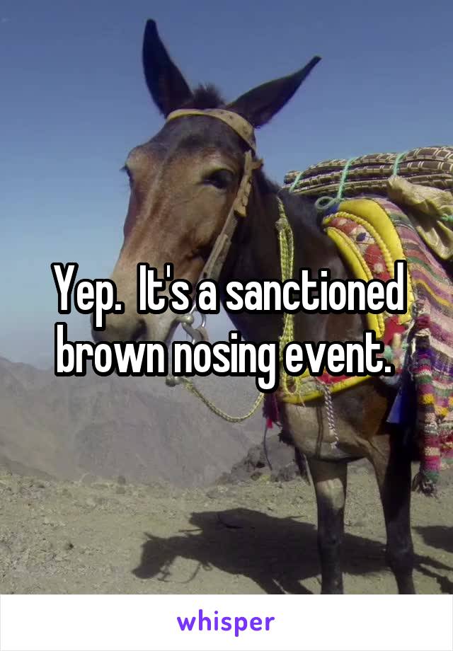 Yep.  It's a sanctioned brown nosing event. 