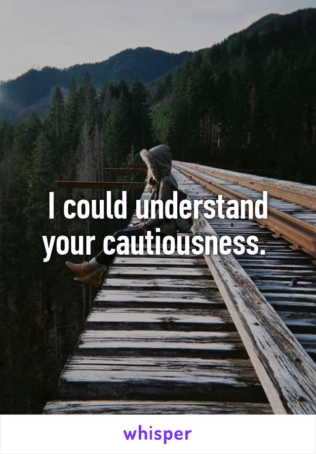 I could understand your cautiousness. 