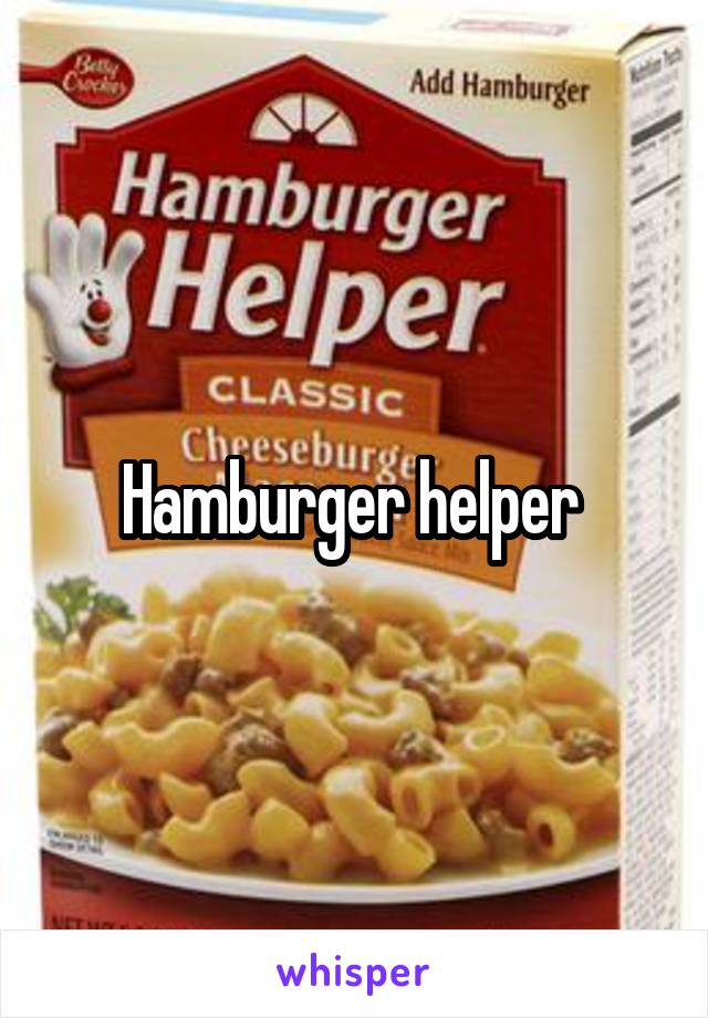 Hamburger helper 