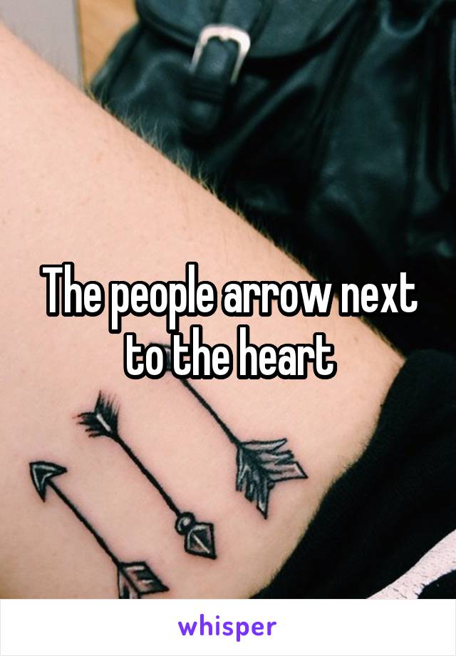 The people arrow next to the heart