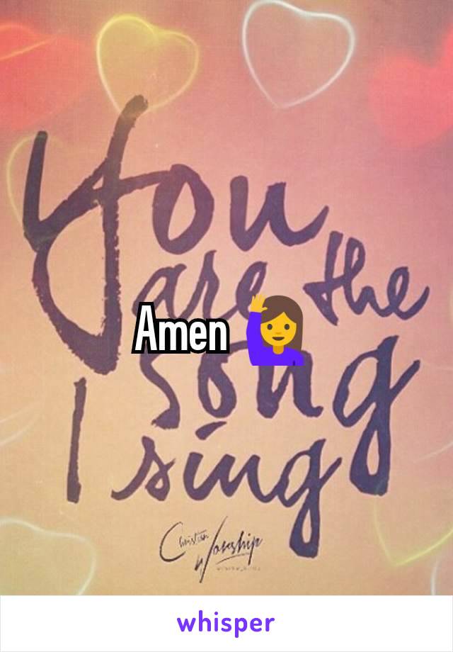 Amen 🙋