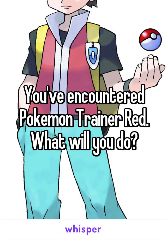 You've encountered Pokemon Trainer Red.
What will you do?