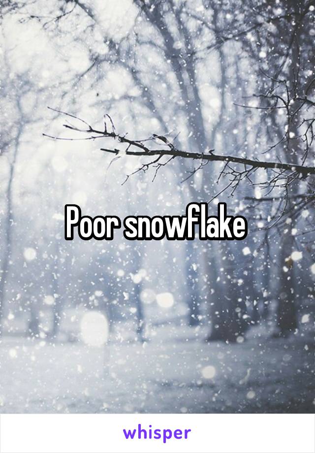 Poor snowflake 