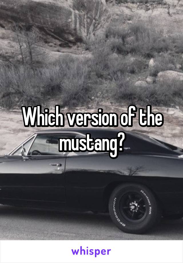 Which version of the mustang?