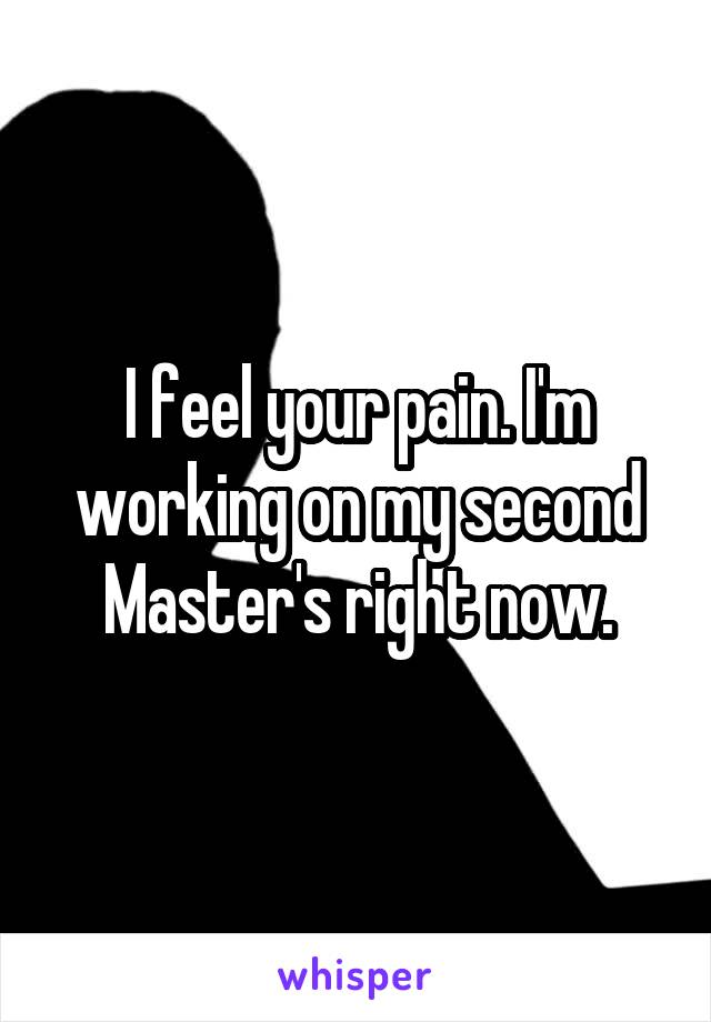 I feel your pain. I'm working on my second Master's right now.