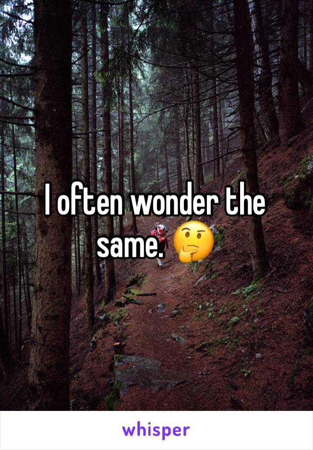 I often wonder the same. 🤔