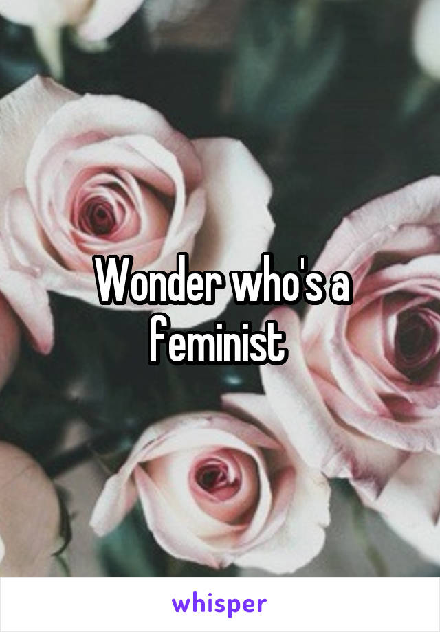 Wonder who's a feminist 