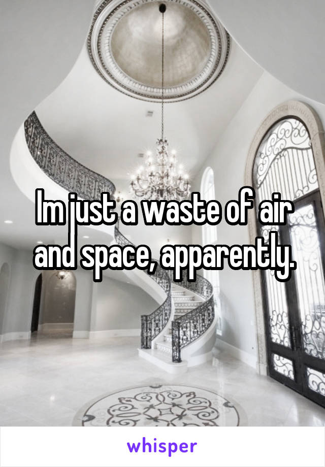 Im just a waste of air and space, apparently.