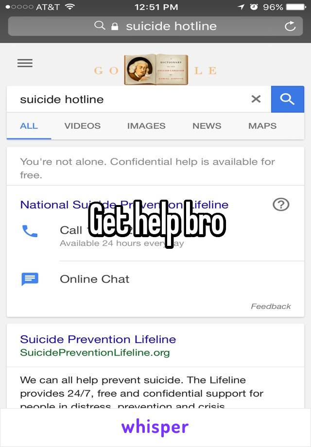 Get help bro