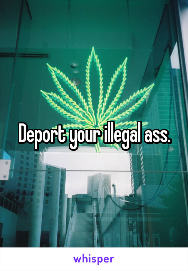 Deport your illegal ass.