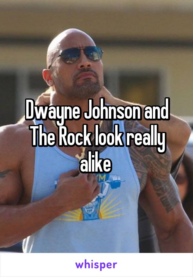 Dwayne Johnson and The Rock look really alike 