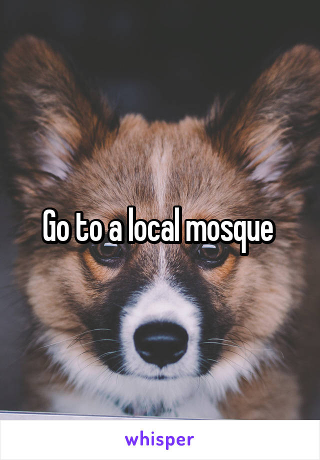 Go to a local mosque 