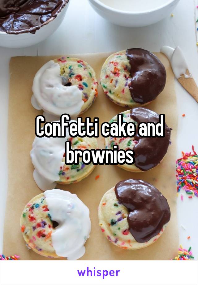 Confetti cake and brownies