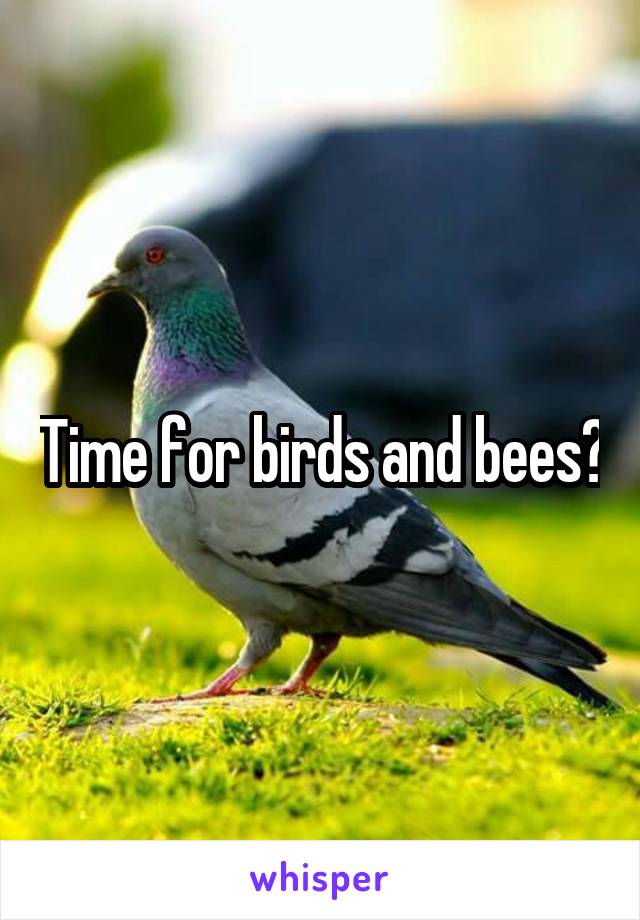 Time for birds and bees?