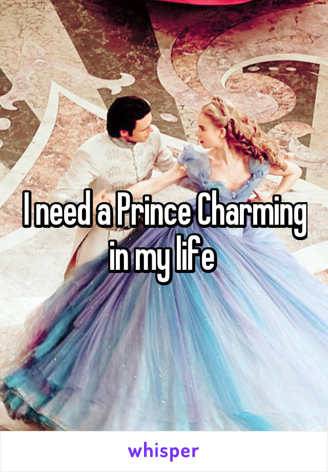 I need a Prince Charming in my life 