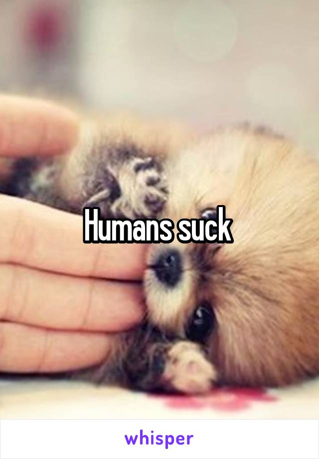 Humans suck 