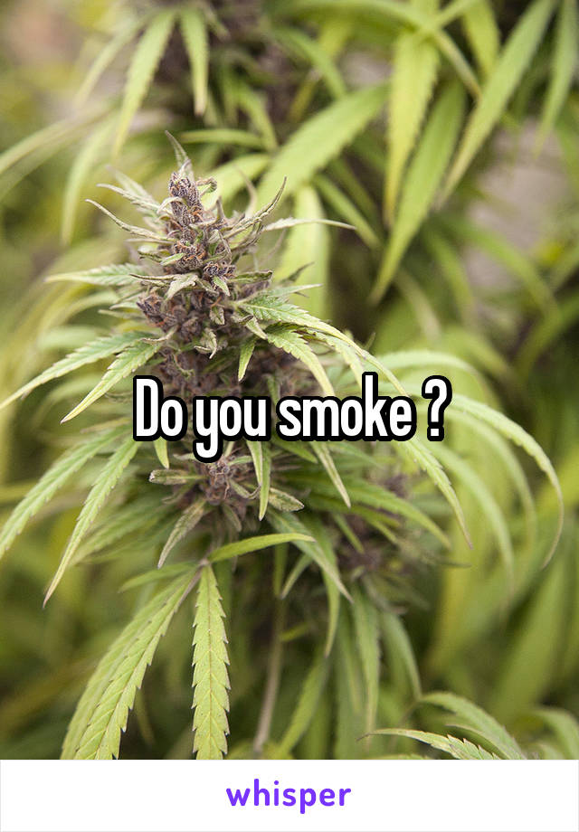Do you smoke ?