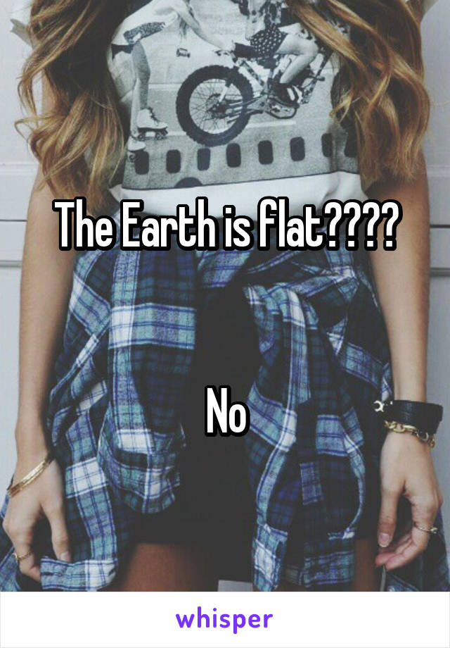 The Earth is flat????


No