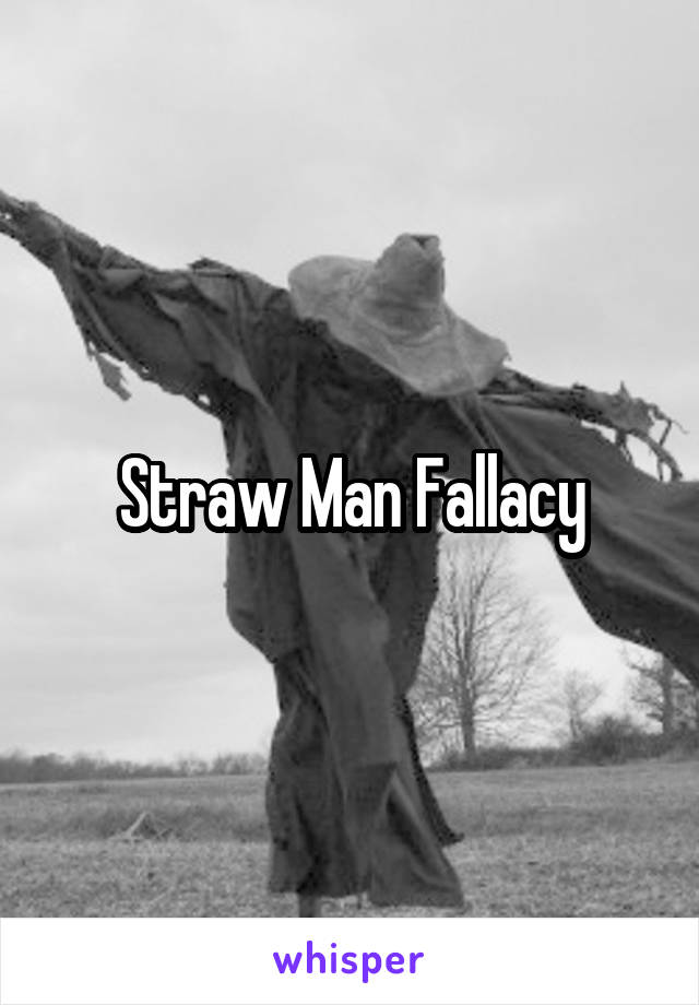 Straw Man Fallacy