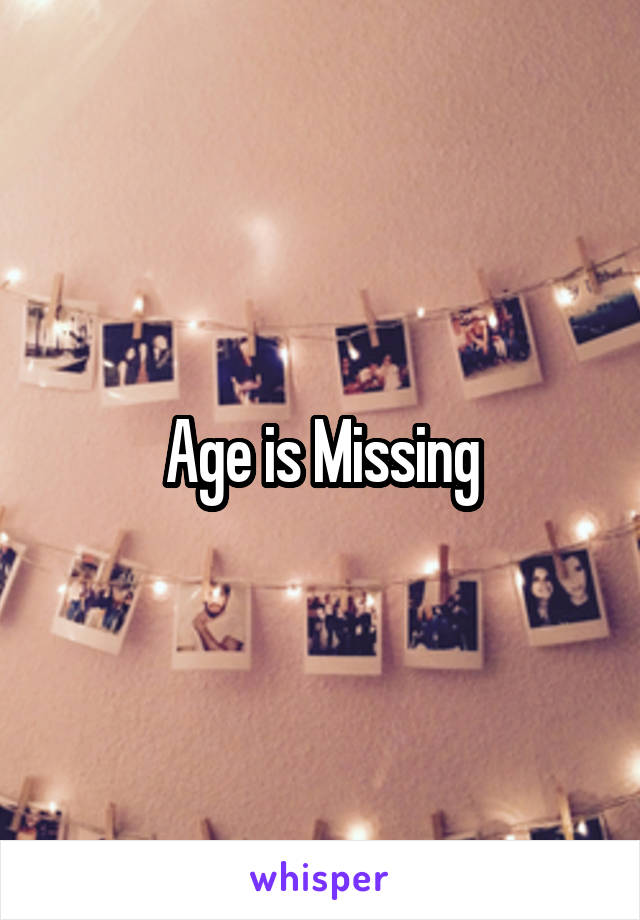 Age is Missing