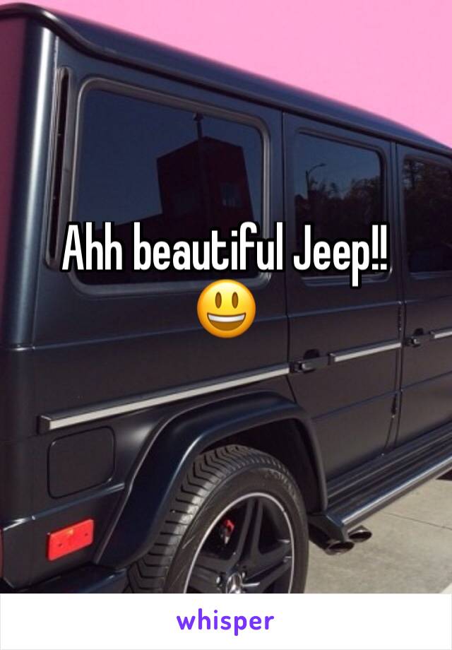 Ahh beautiful Jeep!! 
😃