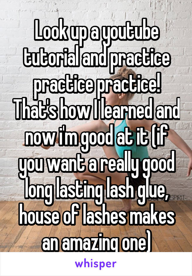 Look up a youtube tutorial and practice practice practice! That's how I learned and now i'm good at it (if you want a really good long lasting lash glue, house of lashes makes an amazing one)