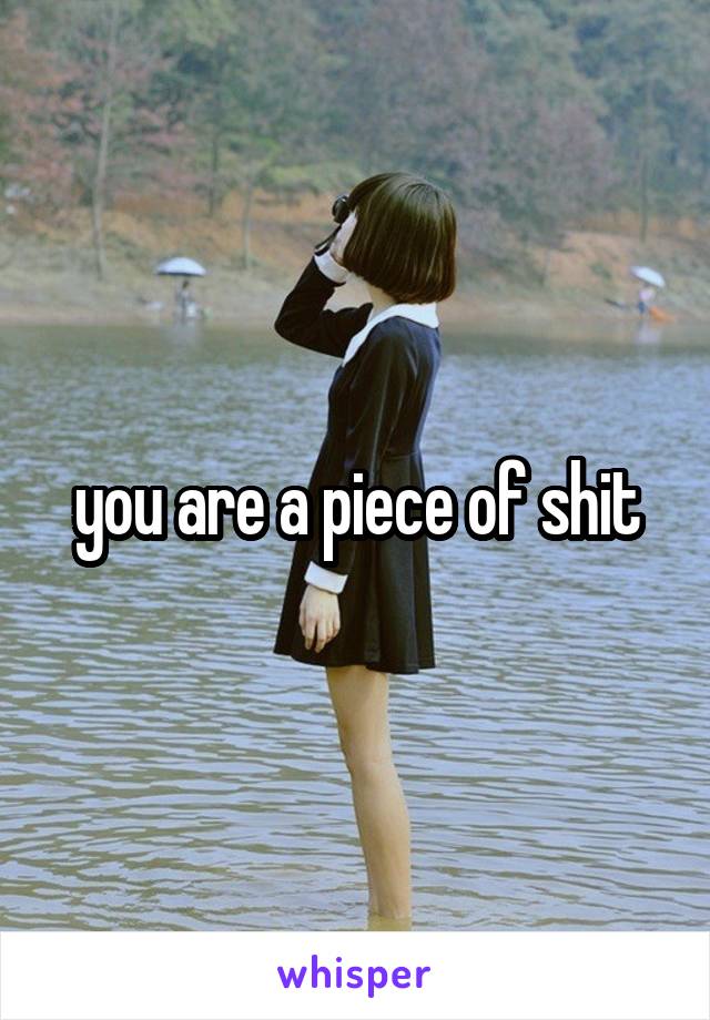 you are a piece of shit