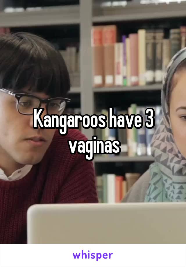 Kangaroos have 3 vaginas