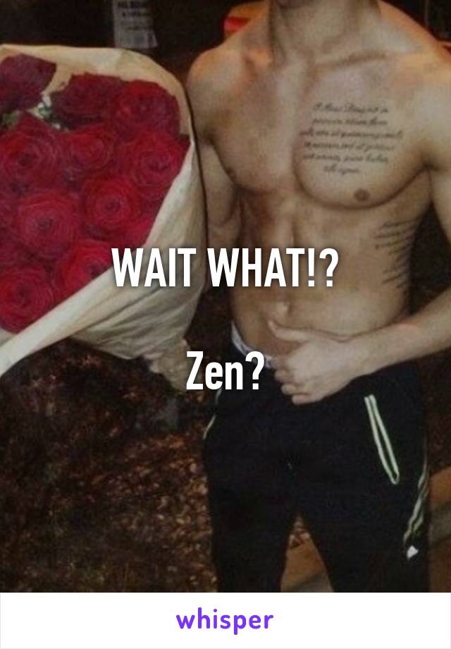 WAIT WHAT!?

Zen?