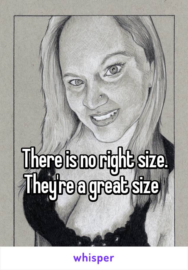 


There is no right size. They're a great size  